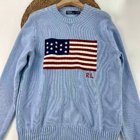 Polo Ralph Lauren Sweaters - Polo by Ralph Lauren Women’s Blue Flag Sweater